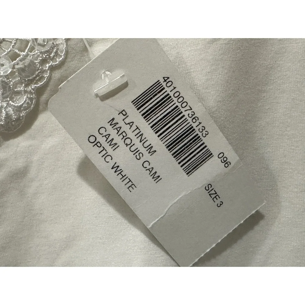 Chico Lace Sequin White Cami Tank Top Coquette Y2K Romantic Size‎ XL NWT
